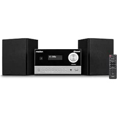 MEDION E64088 Micro Audio System Compact System (DAB+, CD Player, PLL FM Radio, Bluetooth, USB Port, Sleep Timer, MP3, LCD Display with 12/24 Hour Display)