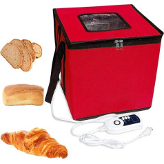 Cloud Fire Foldable Dough Fermentation Box, Temperature Setting Fermentation Box with Lid, Removable Multifunctional Fermentation Cabinet for Home, Bread, Pizza, Yogurt, Rice Wine (Red, Small)