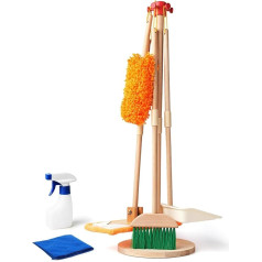 Children's Cleaning Set Made of FSC Certified Wood | With Children's Broom, Mop, Dustpan, Duster and Much More | Toy for Children from 3 Years, Children's Cleaning Set, Montessori Toy