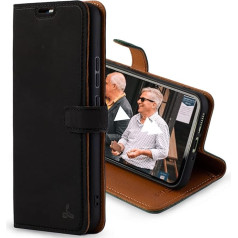 Snakehive Samsung Galaxy A34 Leather Case - Stylish Mobile Phone Case with Card Holder & Stand - Mobile Phone Case, Protective Case & Leather Case Compatible with Samsung Galaxy A34 (Black)