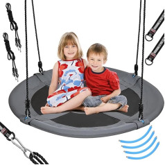 Swing, Round Swing, Outdoor Swing, 120 cm Circle Swing, Garden Swing, Tree Swing, 300 kg Load Capacity, Adjustable Garden Swing, Outdoor Swing for Children and Adults