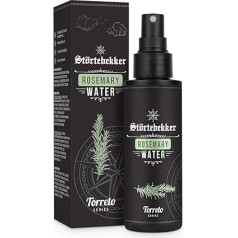 Störtebekker Premium Rosemary Water - Natural, Refreshing Moisturising Spray - Rosemary Water for Oily Scalp and Blemished Skin - Hair Care Vegan, No Silicone (125 ml)