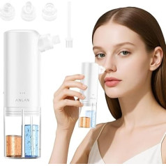ANLAN 2 in 1 Blackhead Remover, Pore Cleaner, Face, Pore Sucker, 3 Modes and 3 Suction Heads, Blackhead Remover, Pimple Suction, Facial Cleansing, Cleansing and Moisturising Care