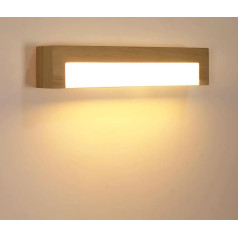 Pheashine 18 W Wall Light Wood Indoor, Modern LED Wall Lamp in Natural Wood Look, Warm White 3000 K, Wood Wall Light, Suitable for Living Room, Bedroom, Study, Hallway and Entrance Area