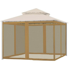 Replacement Gazebo Mosquito Net with Zipper, Osquito Net Umbrellas, 4 Panel Screen Walls, Privacy Curtain, Patio, Outdoor, Garden and Backyard