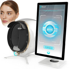 Lbxlhr Hautanalysegerät für professionelles Gesicht – 38 Millionen Pixel hochauflösendes Gesichtsdiagnosetool für Salons und Spas, 8-Spektral-Gesichtsfeuchtigkeitsanalysator, mehrsprachig(21.5in)