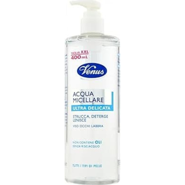 Venus Mizellenwasser, ultra-sanft, Gesichtsreiniger für Augen und Lippen, 400 ml