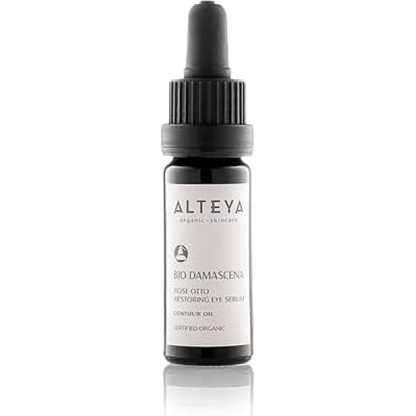 Alteya Organic Restoring Eye Serum 10ml - USDA Certified Organic Pure Natural Eye Contour Serum Based on Therapeutic Grade Bulgarian Rose Essential Oil (Rosa Damascena)
