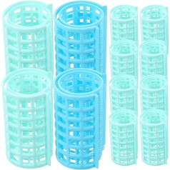 Garneck 12 Stück selbsthaftende Kunststoff-Lockenwickler mit Nadeln – große Lockenwickler für müheloses DIY-Haarstyling, ideal für Frauen und verschiedene Farben