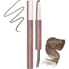 KYDA 2 in 1 Eyebrow Pencil and Tinted Eyebrow Cream, Dark Brown, Eyebrow Cream and Pen, Permanent Matte Filling, Defining, Shaping, Natural, Wild Eyebrows Last All Day