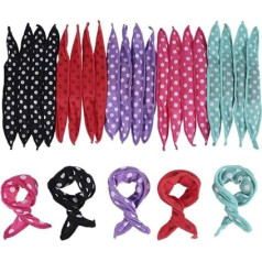 Pack of 20 Foam Sponge Curlers, 5 Colour Curlers Rollers, No Heat Curlers, Soft Curlers Hair Styling Tools for DIY