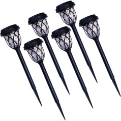 BESPORTBLE Pack of 6 Solar Ground Plug Light Decorative Path Lighting Door Decoration LED Light Garden Light Outdoor Lawn Light Home Household Garden Light Sunlight Floor Lamp Lawn Lamp ABS