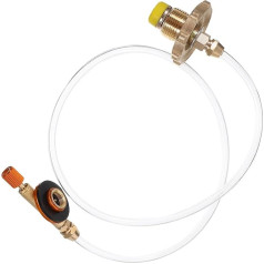 BESTonZON Gas Tank Adapter for Camping Inflation Valve with Hand Wheel for Gas Stove and Grill for Small Gas Bottles and Outdoor Activities Durable