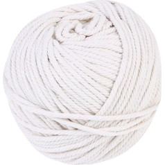 LALAFINA 1 x Cotton Cord Rope Made of Polyester Cotton Baking Yarn String Tag Rope Woven Tapestry Macrame Decor Cotton Rope Natural Cooking Yarn Mosaic Rope Polyester Rope Plant