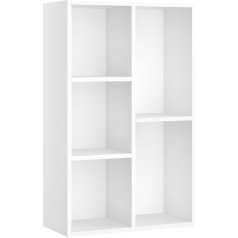 VASAGLE 5 Tier Bookcase Book Cupboard Display Shelf 50 x 80 x 24 cm (W x H x D)