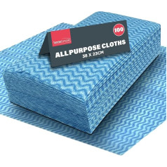 Pack of 100 All Purpose Wipes, Disposable Wipes for Cleaning Surfaces, J Cloths Style Blue Cloths, Disposable Cleaning Cloths for Kitchen, Bathroom, Window, Soft and Absorbent Jay Clothes, Cleaning