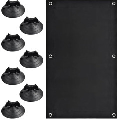 Blackout for Windows, No Drilling, 48 x 93 cm, Black, Roof Window Blackout Fabric with 7 Suction Cups, Blackout Roller Blind Opaque Heat Protection Coating, Thermal Protection, Sun Protection Doors