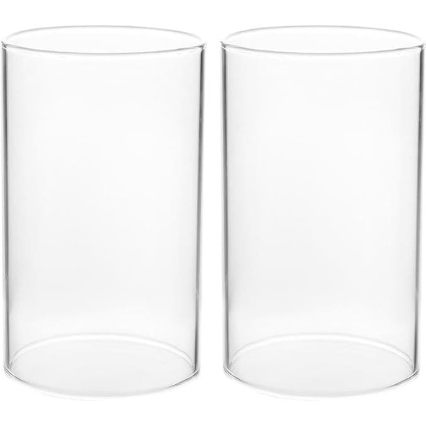 Healeved Wedding Decoration Candle Cover 2 Pieces Candle Covers Candle Holder Candle Tube Covers Lampshade Sleeves Wedding Party Decoration 15 x 9 cm Decorative Glass Bell Christmas Decoration