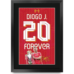 HWC Trading Diogo Jota Forever Liverpool Gifts Printed Signed Autograph Photo for Football Fans and Fans - A3 Framed