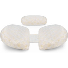 Ausomechoice Pregnancy Pillow, Wedge Pillow for Pregnant Women, Pelvic Support with Small Pillow, Pregnancy Pillow, Comfort Belly and Support, Body Shape for Side Sleep