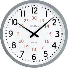 Bulova Atomic Analogue Wall Clock Model C5003 Atomic Time 1 Set Automatic Quartz Battery