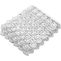 SOIMISS Reihiges Strassband Sonnenblumen Design Dekoratives Zuschneidbares Strassband Rollenband für Kleidung Taschen DIY Bastelprojekte Silbernes Langlebiges Kunststoff Mesh