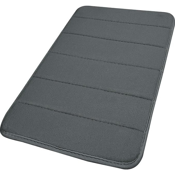 Sourcingmap Bathroom Mats Non-slip Soft Absorbent Memory Foam Rugs Carpet Dark Gray 32 x 20 Inch