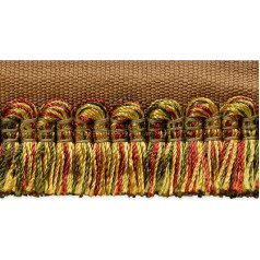 Trims by the Yard 10 Yards Premium Quality Fringe Ginger Trim, Multi-Colour