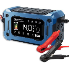 Uz mikroprocesora bāzēts 12v 15a lādētājs | taisngriezis ar remonta un rezerves funkciju akumulatora nomaiņas laikā | agm gel lifepo4 | lcd