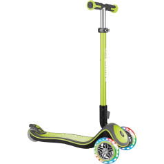 GLOBBER Elite Deluxe Lights Children's Scooter, 120/80 mm, ABEC 5, 3 Wheels, Height Adjustable, LED Wheels