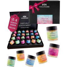 Hallingers Set of 24 Bath Salt Advent Calendar with Dead Sea Salts (840 g) – Women’s Pampering Program – Xmas (Deluxe Box) – Christmas Advent Calendar – Parent