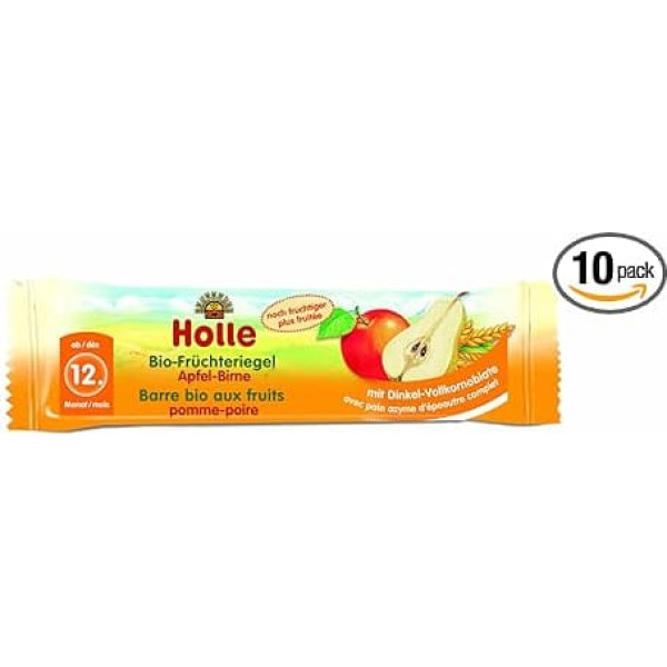 Holle Organic Fruit Bar Apple Pear Pack of 10 (10 x 25 g)