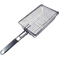F Fityle BBQ Grill Basket Iron Grilling Accessories for Outdoor Barbecue Parties Picnic
