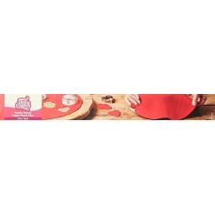 FunCakes Ready Rolled Fondant Disc, Fire Red: Delicious Vanilla Flavour, Ready Rolled, Easy to Use, Perfect for Cake Decorating, 430g