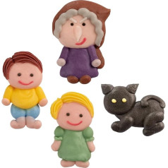 Günthart 60 Pieces Sugar Witch Group Flat 15 Sets Cake Decorating Cake Decorating Pastry Edible