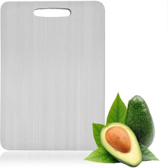 Titanium Chopping Board, 100% Pure Taima Titanium Chopping Board, Titanium Cutting Boards for Kitchen, 304 Stainless Steel, Food Grade Cutting Boards (39 x 28 cm)