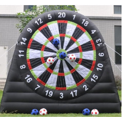 V-infla Inflatable Football Dartboard with Blower and 8 Inflatable Balls for Outdoor Sports Game and Kick Dartboard Game Self Adhesive Darts