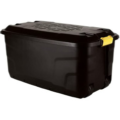 Hydrogarden Strata Products HW440 Ward 145 Litre Storage Trunk on Wheels-Black