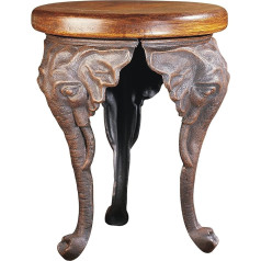 ‎Design Toscano Design Toscano SP16060 3 Elephants of Timbe Sculptural Footstool - Brown