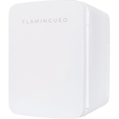 Flamingueo Mini Fridge - Fridge Small 10 L, 12 V/220 V, Mini Fridge, Skincare, Function Cooling and Heating, Small Fridges, Small Fridge