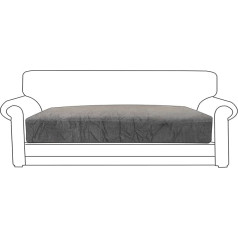 ‎Haohighyoo Haohighyoo 1 x Samt-Stretch-Couchbezug, haustierfreundlich, waschbar, Stretch-Sofabezug, Sofa-Schonbezug, alle Jahreszeiten für Wohnzimmer (3-Sitzer, XL, Dunkelgrau)