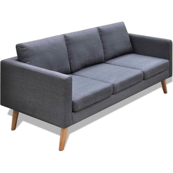 Hanjiefacai Corner Sofa, Corner Couch with Sleep Function, Sofa 3-Seater Fabric, Dark Grey, Suitable for Bedroom, Living Room, Lounge