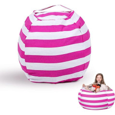 Wnddle Toy Storage Bag, Striped Bean Bag, Bean Bag Storage, 38 Inch Stuffed Toy Cuddly Toy Storage Bag, Cuddly Toy Storage, for Clothes, Toys & Daily Use