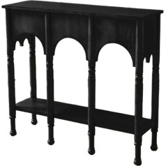 Huanglyc-232 Thin Console Table, Modern Mid-Century Console Table, 39 Inch Modern Decorative Console Accent Table Furniture for Entryway, Living Room (Black)