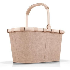 reisenthel Carrybag Twist Coffee, Sturdy Shopping Basket with Lots of Storage Space and Practical Inner Pocket, Elegant and Water-Repellent Design