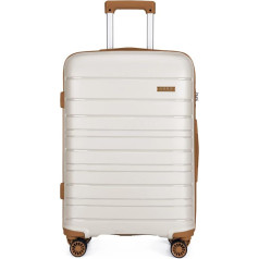 KONO Twin Wheels Travel Suitcase TSA Lock Trolley Suitcase Lightweight Polypropylene Hard Shell Trolley Case with YKK Zip