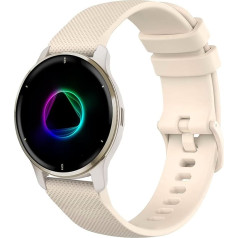 Issinlky Strap for Garmin Venu 2 Plus, 20 mm Soft Silicone Strap for Garmin Venu Sq/Sq Music/Venu Sq 2/Sq 2 Music/Vivoactive 3/3 Music/Vivoactive 5/Garmin Venu/Vivomove HR/Forerunner 55 245 645