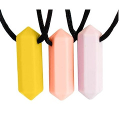 Tilcare Chew Chew Sensory Chewing Necklace - Best for Children or Adults who Like Biting or Autism - Durable and Strong Silicone Chew Toy - Chew Chain for Boys and Girls