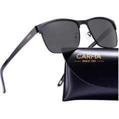 CARFIA Men’s Polarised Sunglasses, Metal Frame, UV 400, Driver's Glasses, Sports Glasses Category 3