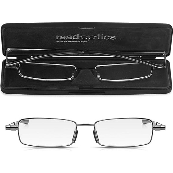 Read Optics Folding Reading Glasses +1 to +3.5 Easy Fold Flat High Quality Glasses with Durable Protective Case